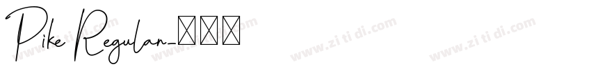 Pike Regular字体转换